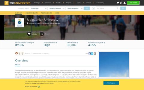 Jagiellonian University : Rankings, Fees & Courses Details ...