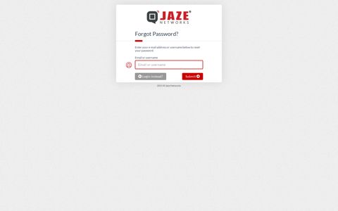 Forgot Password? - Jaze Wifi: login
