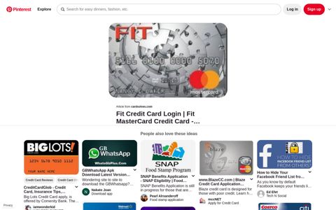 Fit Credit Card Login - Pinterest