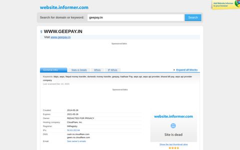 geepay.in at Website Informer. Visit Geepay.