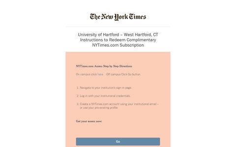 University of Hartford – West Hartford, CT Instructions to ...