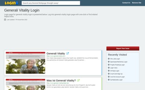 Generali Vitality Login - Loginii.com