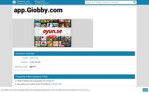 ▷ app.Giobby.com : Giobby - Login - IPAddress.com
