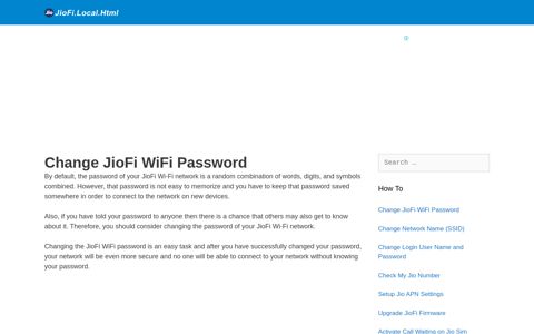 Change JioFi WiFi Password - jiofi.local.html Login