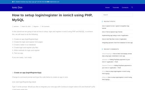 How to setup login/register in ionic3 using PHP, MySQL - Ionic ...