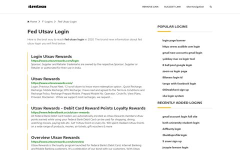 Fed Utsav Login ❤️ One Click Access