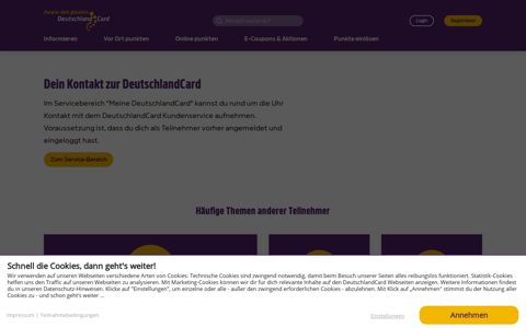 Kontakt - Wir sind jederzeit für dich da | DeutschlandCard