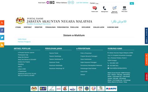 Sistem e-Maklum - Jabatan Akauntan Negara Malaysia (JANM)