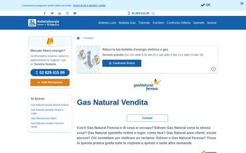 Edison Gas Natural: Sportello Online e Login Area Clienti