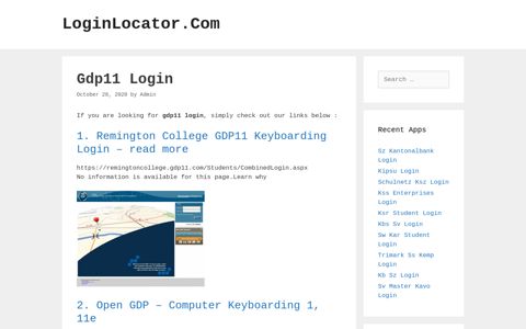 Gdp11 Login - LoginLocator.Com