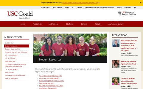 Student Resources | USC Gould School of Law