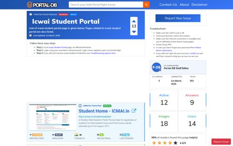 Icwai Student Portal