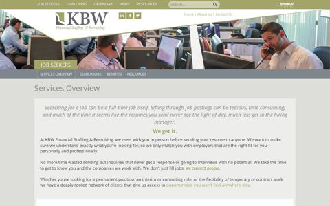 KBW Financial Staffing & Recruiting for Finance and ...