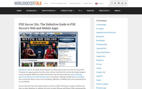 FOX Soccer 2Go: The Definitive Guide to FOX Soccer's Web ...