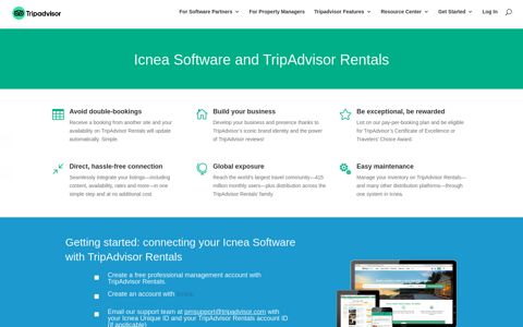 Integrate Icnea software and TripAdvisor Rentals to maximize ...