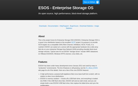 Enterprise Storage OS: ESOS