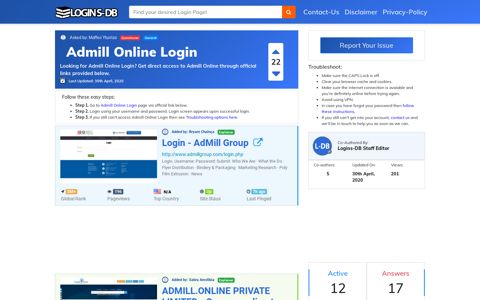 Admill Online Login - Logins-DB
