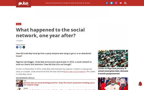 Linda Ikeji Social What happened to the social network, one ...