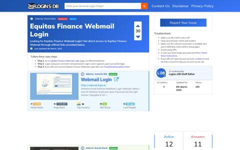Equitas Finance Webmail Login - Logins-DB