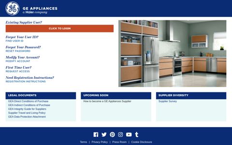 GEA Supplier Portal - GE Appliances