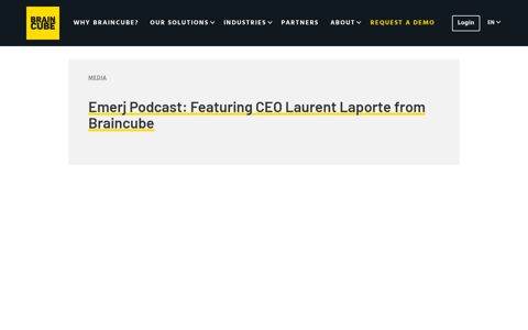 Emerj Podcast: Featuring CEO Laurent Laporte from Braincube