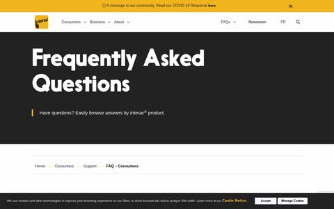 Consumer Frequently Asked Questions (FAQs) | Interac