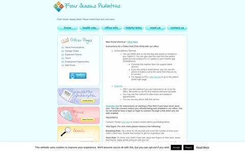Web Portal - Four Seasons Pediatrics
