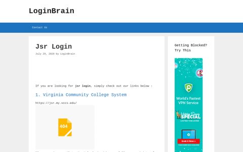 jsr login - LoginBrain
