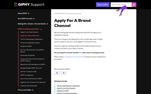 Apply For A Brand Channel – GIPHY