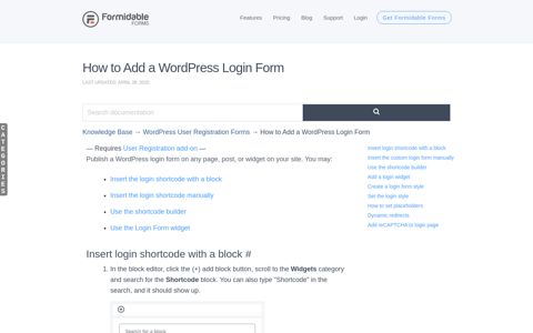 How to Add a WordPress Login Form - Formidable Forms