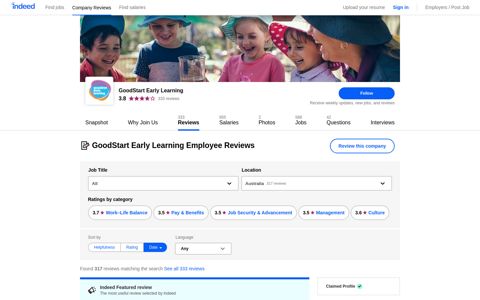 Working at GoodStart Early Learning: 315 Reviews | Indeed.com
