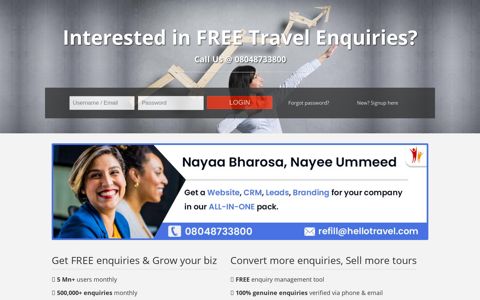 Get Verified Travel Enquiries for Free, Promote ... - HelloTravel