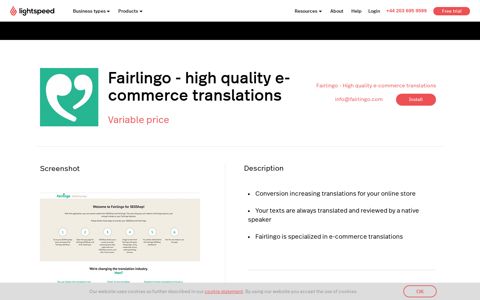 Fairlingo – high quality e-commerce translations | Apps