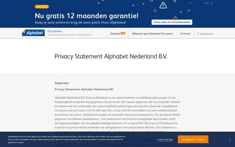 Privacy Statement - Alphabet Occasions