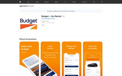 ‎Budget – Car Rental on the App Store