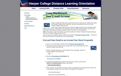 Harper College Distance Learning Orientation