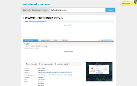itufstxcindia.gov.in at Website Informer. Login. Visit Itufstxcindia.