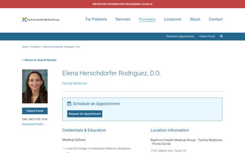 Herschdorfer Rodriguez, Elena, D.O. | Doctors and Providers ...