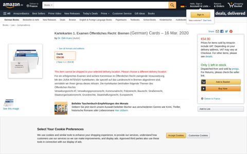Karteikarten 1. Examen Öffentliches Recht: Bremen: Amazon.de ...