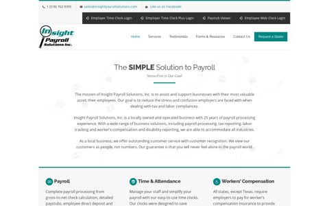 Insight Payroll Solutions: Homepage