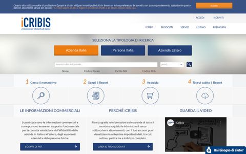 iCRIBIS: Acquisto bilanci e visure aziende on line