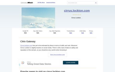 Cirrus.lockton.com website. Citrix Gateway.