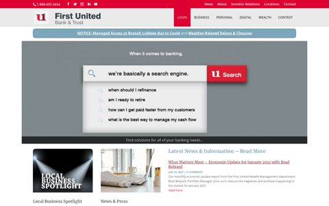 First United Bank & Trust: Home