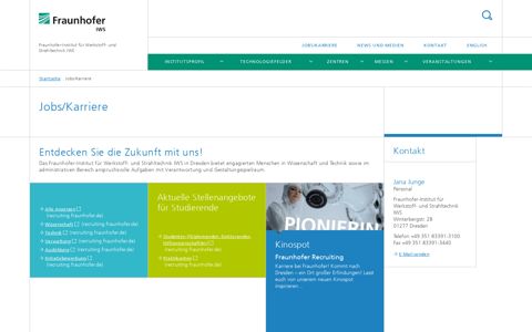 Jobs/Karriere - Fraunhofer IWS