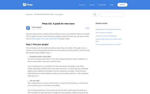 Fleep 101: A guide for new users – Help Center