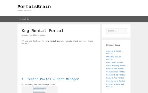 Krg Rental - Tenant Portal - Rent Manager