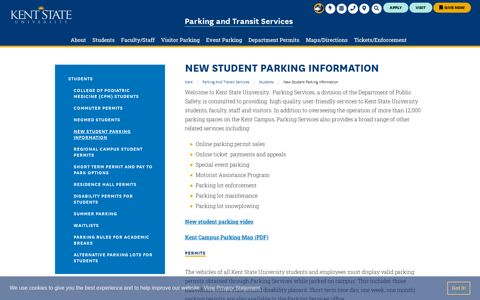 New Student Parking Information | Kent State University