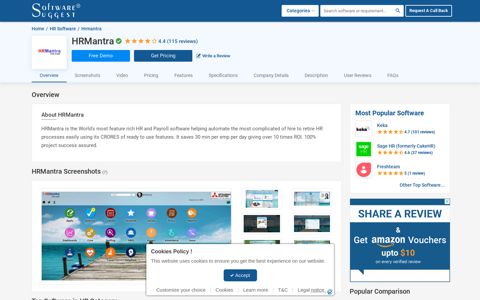 HRMantra Pricing, Features & Reviews 2020 - Free Demo