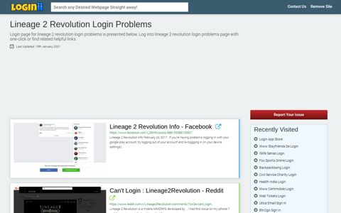 Lineage 2 Revolution Login Problems - Loginii.com