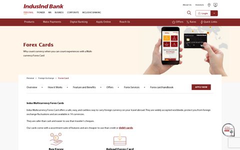 Forex Cards - IndusInd Bank